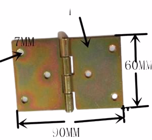 Yellow Zinc Plated Furniture Hinge Iron Hinge
