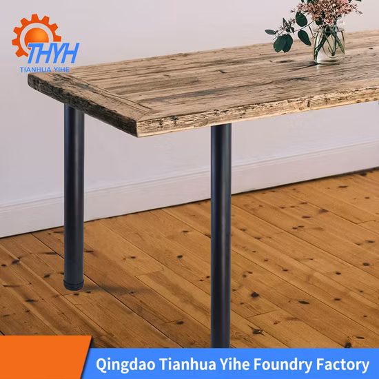 Popular Furniture Hardware China Manufacturer Coffee Black Steel Metal Hairpin Table Leg
